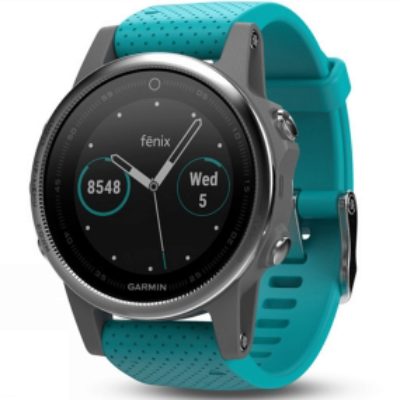 Garmin Fenix 5S Multisport GPS Watch Silver/Turquoise